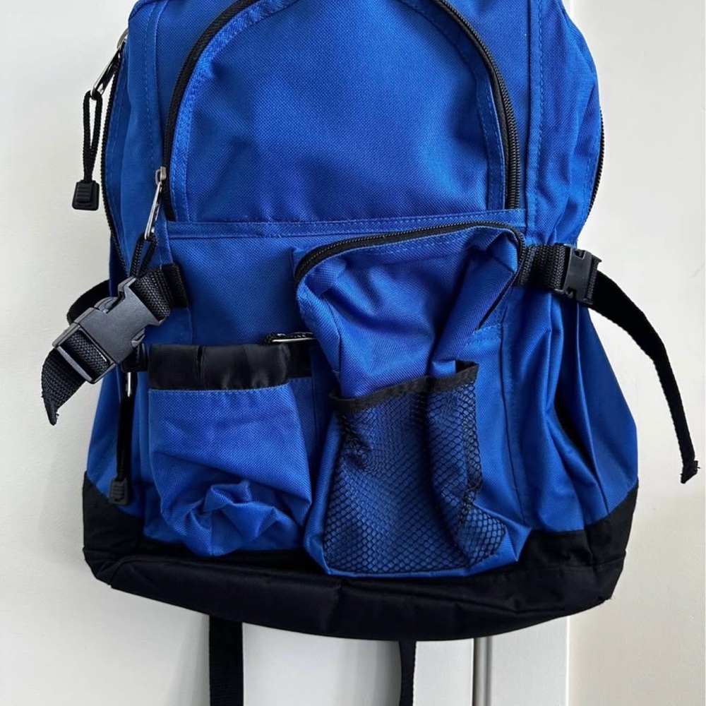 Blue Multi-Pocket Backpack